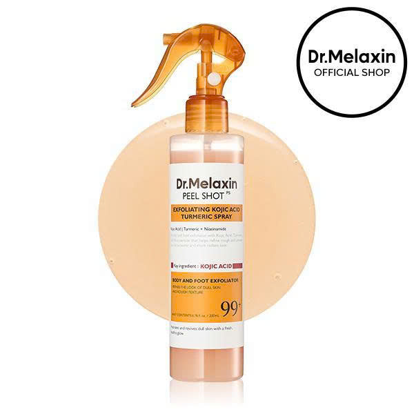 Dr.Melaxin Peel Shot Keratin Care Kojic Acid & Turmeric Spray 200ml – Pore Clearing Exfoliating Skin Repair Scrub